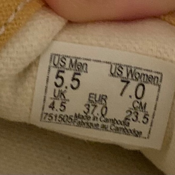 Vans Yellow US Womens 7 - Picture 3 of 3